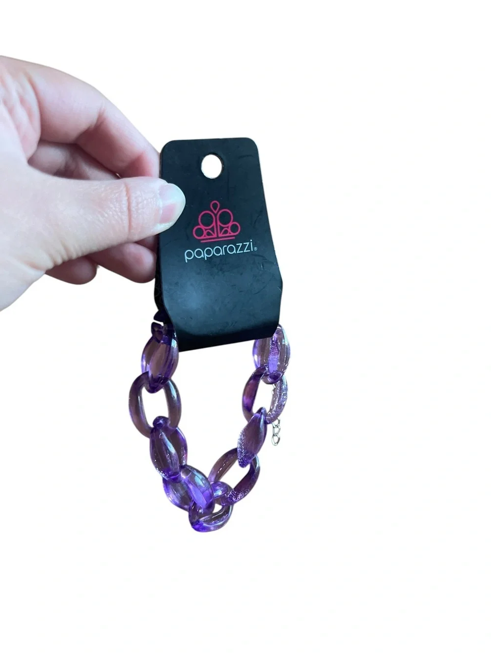 Paparazzi Purple Beaded & Chunky Link Chain Bracelet Bundle - Set of 3